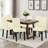 Modern Faux Leather Waterproof Upholstered Dining Chair (Set of 6)-1351385597