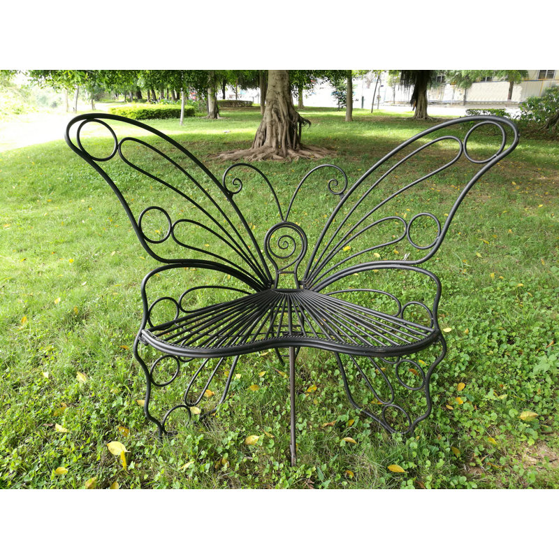 Banc de jardin en aluminium, Noir