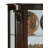 Distinguished Carved 3 Shelf Curio Cabinet in Cherry Brown