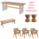Rectangular suspended acrylic dining table set