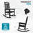 Outdoor Patio HDPE Rocking Adirondack Chair-930783620