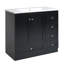 Meuble-lavabo sophistiqué avec rangement abondant et design élégant-488690744
