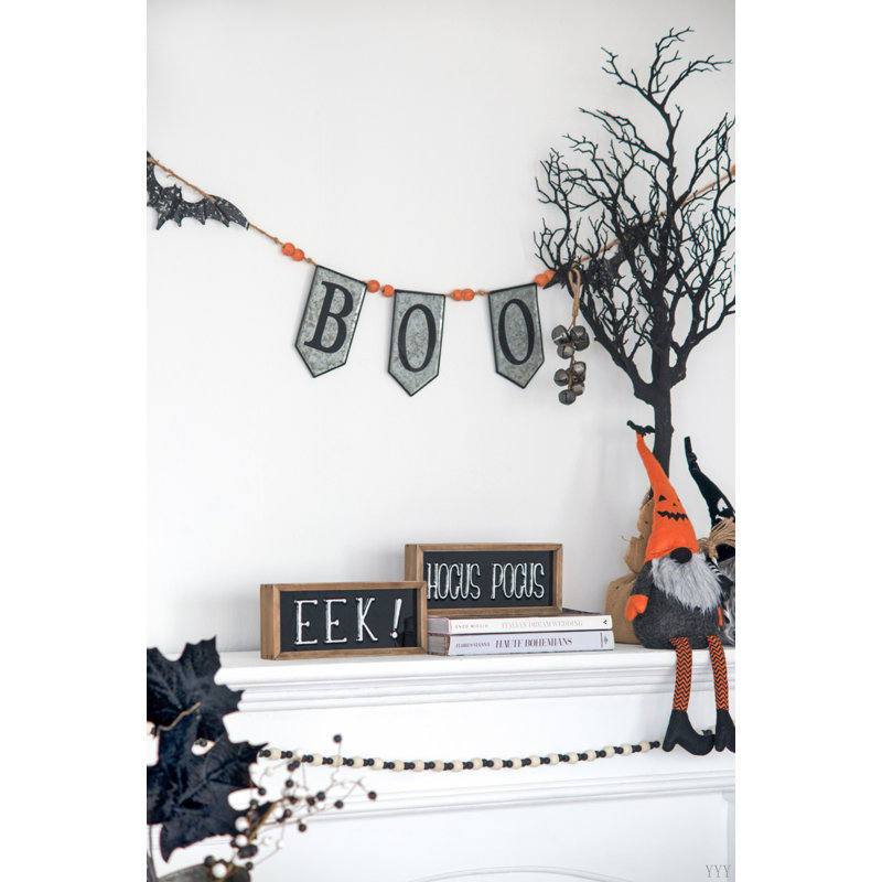 Bannière 67 po x 73,3 po H Boo, avec décorations de fêtes d'Halloween