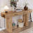 63" W Farmhouse Style Wooden Rectangular Console Table, Behind The Couch Sofa Table Entryway Table-1609581561