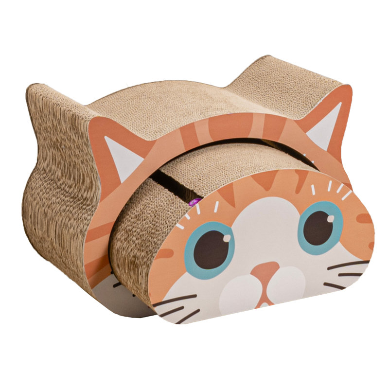 Emmogene Scratching Post, Orange/Blue