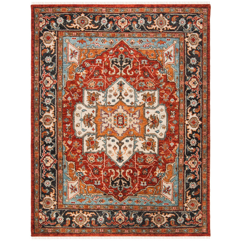 Tapis oriental en laine noué à la main Oriental, Rectangle 10 pi x 14 pi