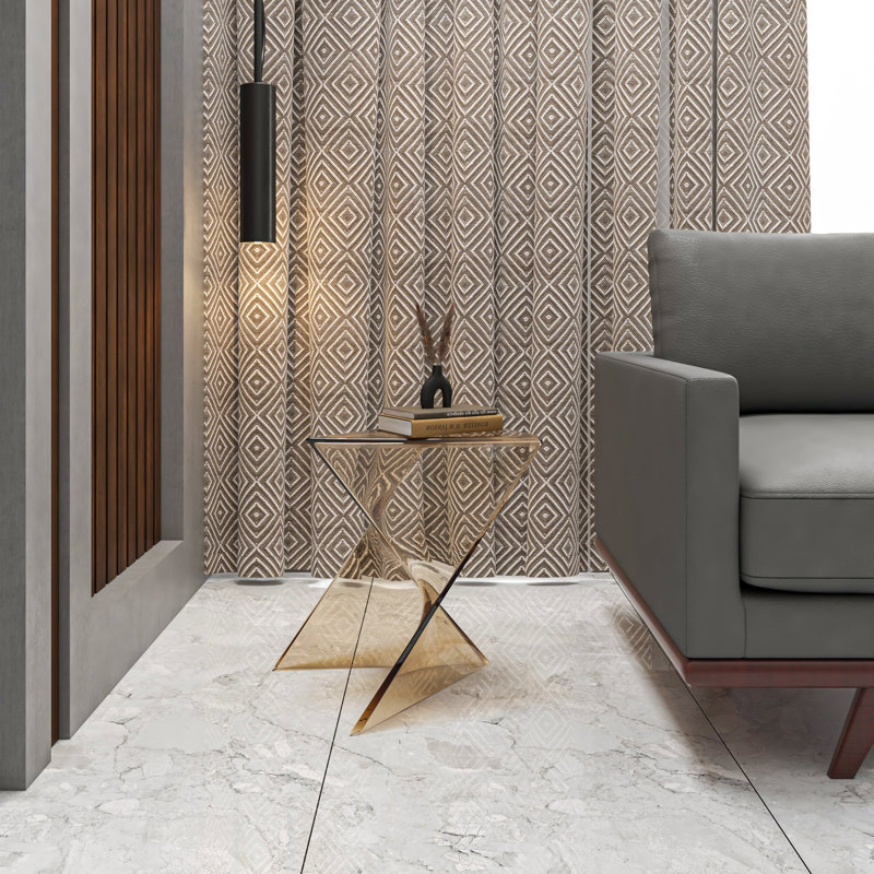 Table d'appoint sculpturale 17 po Leisuremod, Transparent Amber, Simple