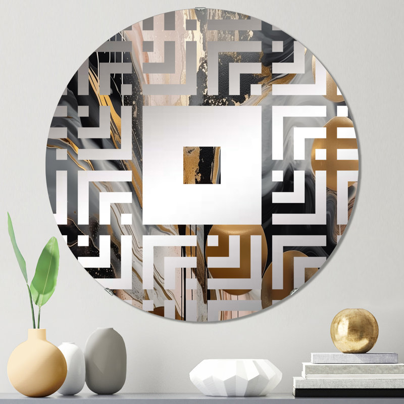 Alfirk - Miroir mural carré, 23,6 po x 23,6 po