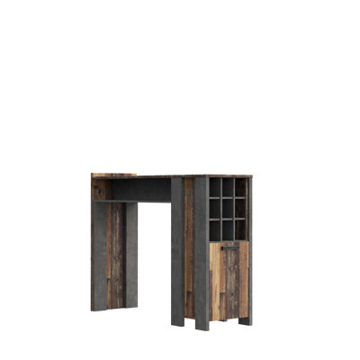 Lanham Mercury Row Bar Counter with Manufactured Wood Outer Material
