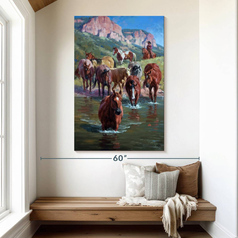 Brampt The Crossing Herd, 51" H x 34" W