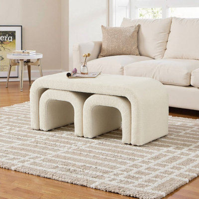 Ensemble de banc modulaire velouté en U Velvety