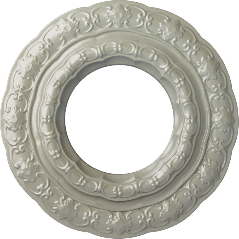 Médaillon de plafond Endurathane Granada, DE 15 3/4 po x P 5/8 po (convient aux auvents jusqu'à 4 1/4 po), finition bronze patiné peint à la main