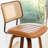 Valerie Wooden Rattan Faux Leather Stools-1305828058-1305828062
