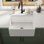 Évier de cuisine à simple cuve en argile réfractaire avec grille d'évier et crépine Perch L 24 po x l 18 po Perch