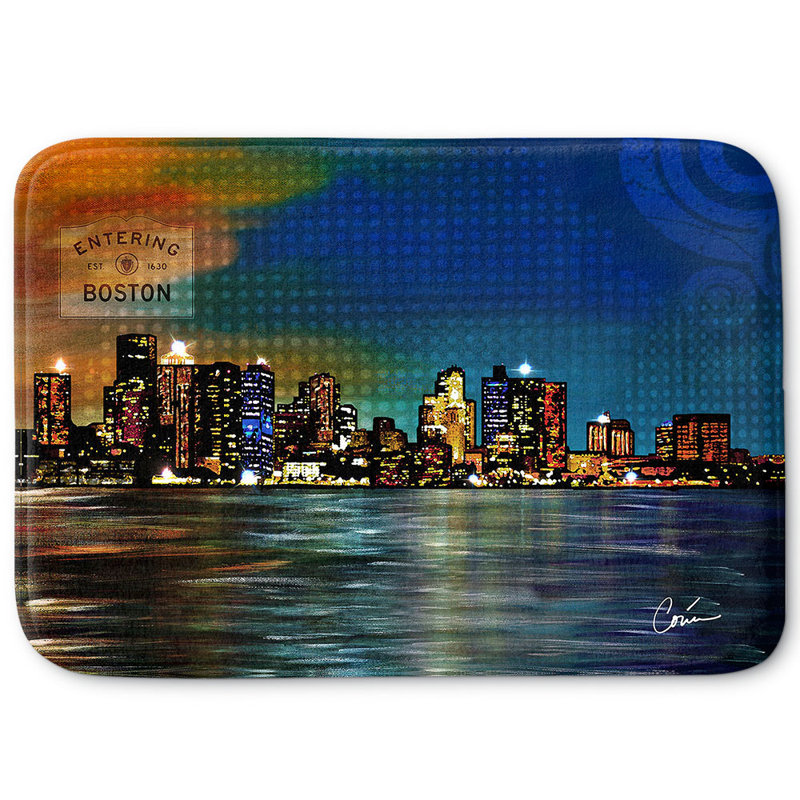 Tapis pour salle de bain à mousse à mémoire de bakke city horizon corina, H 1 po x l 34 po x L 21 po