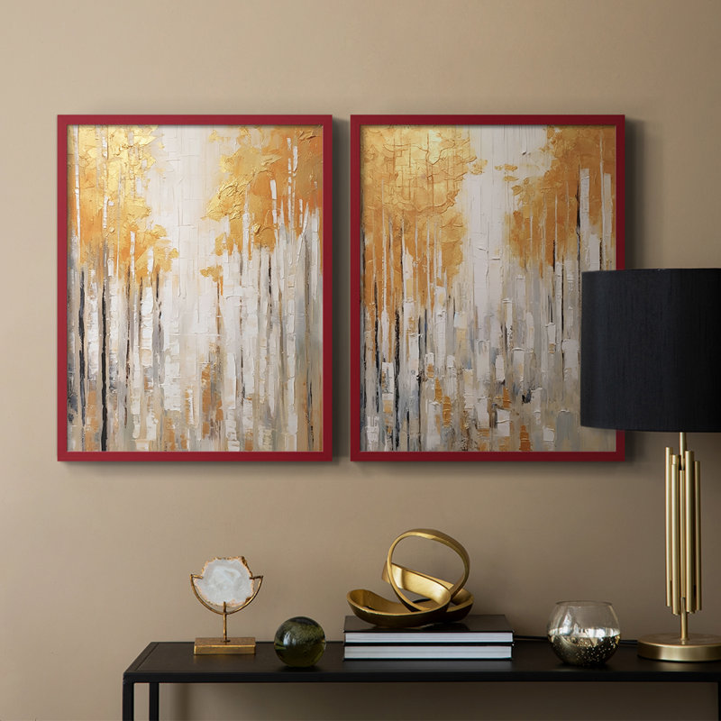 ABSTRACT Series CMXLII - Reproduction encadrée de qualité supérieure - prête à être accrochée - aucun clou requis - aucun clou requis