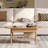 39"W Solid Oak Mid-Century Modern Coffee Table with Drawer and Storage Shelf-359090615-359090610