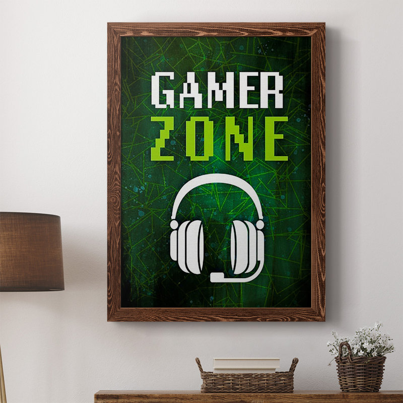 «It's Game On IV», reproduction d'art sur toile, H 37,5 po x l 27,5 po x P 1 po, Cadre érable