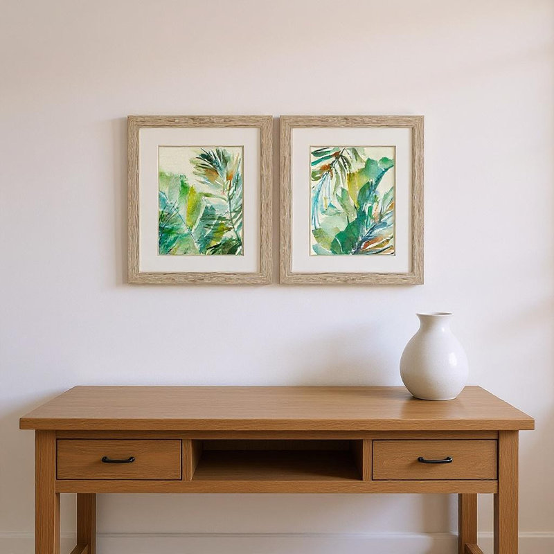 Ensemble d'art mural encadré brun
