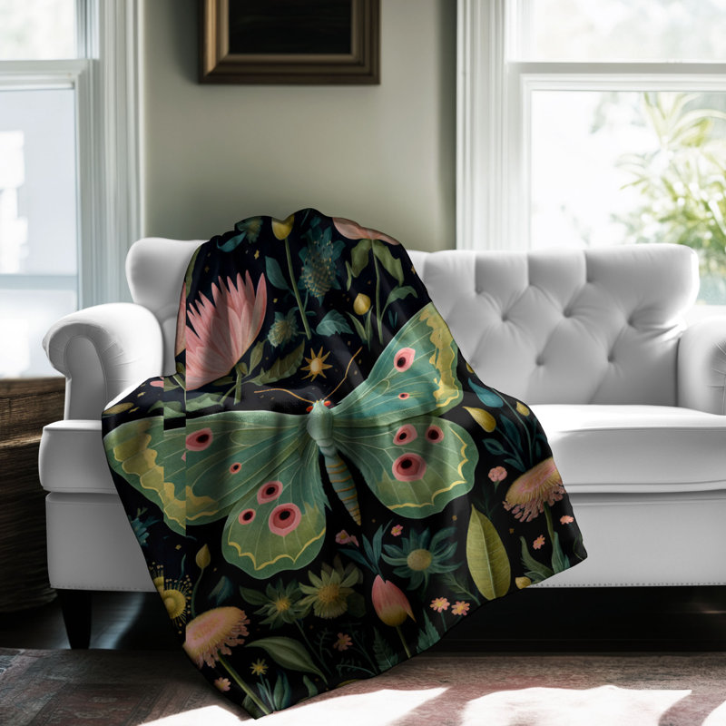  Couverture Botanical Flutterers, L 60 po x l 50 po