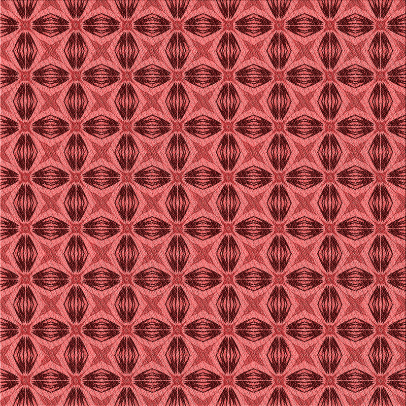Tapis géométrique rouge, Carré 8 pi