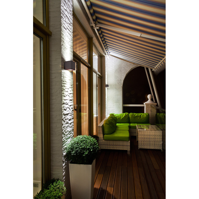 Rubix Outdoor Flush Mount, Brushed Aluminum