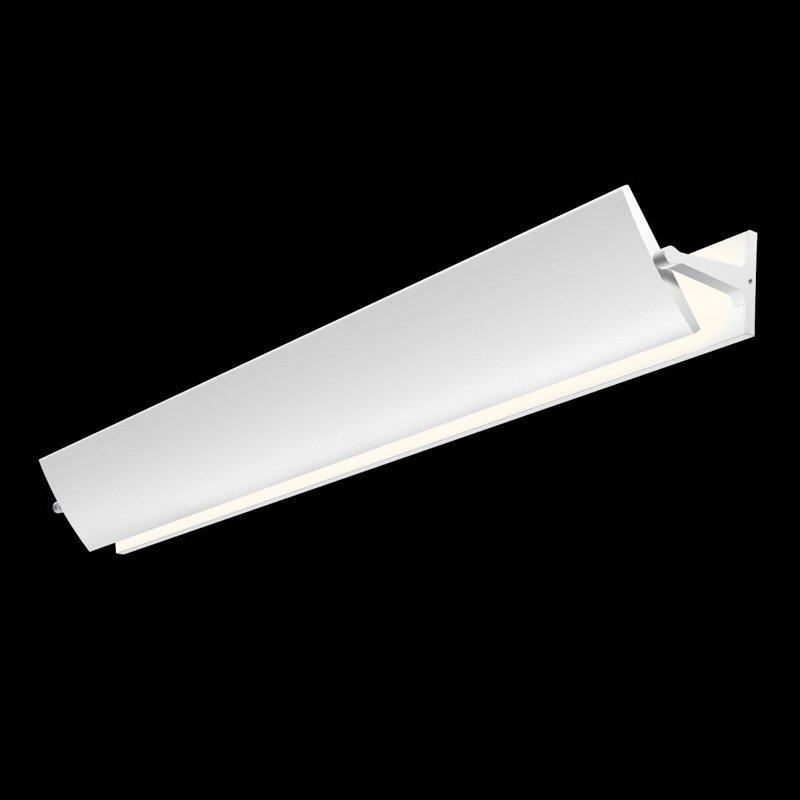 Aileron 1 - Light LED Armed Sconce, Textured White, 4" H x 36" W x 4.75" D