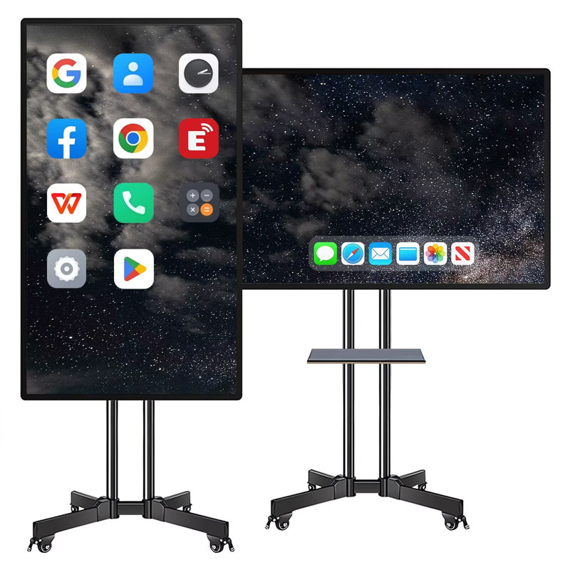 Tableau blanc interactif JYXCN, tableau blanc interactif 49 pouces, ordinateur tout-en-un à écran tactile avec système double et partage de nuage - Tableau blanc numérique pour la salle de classe, le bureau et les présentations? (Comprend un support 