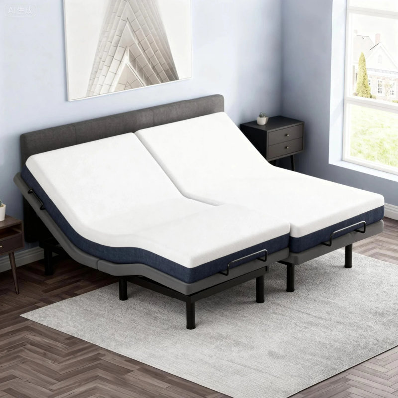 Adjustable Bed Frame With Wireless Remote, Zero Gravity & Anti-snore, King Split 