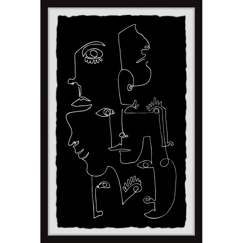 «Line Face Illusion», reproduction encadrée, L 8 po x H 12 po