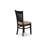 5-Piece Modern Dining Table Set Consists of a Dinner Table and 4 Linen Fabric Kitchen Dining Chairs with Slatted Back - Black Finish-2110310226-2110310230-2110310229
