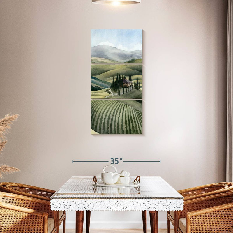 Aquarelle Toscane III, H 44 po x l 21 po