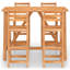 Antonne 4 - Person Acacia Patio Dining Set with Rectangular Table