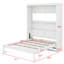 Lit escamotable robuste avec tablettes de rangement-2020025649