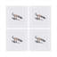Bird Motif Embroidered Linen Cocktail Napkins