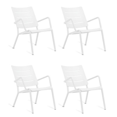 Outo Stackable Outdoor & Indoor Lounge Chair (Set of 4)