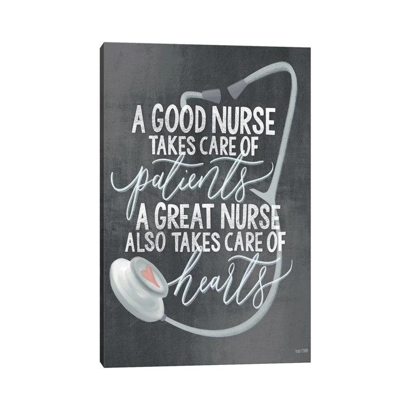 A Nurse's Heart by House Fenway - Print on Canvas, 66.04cm H x 45.72cm W x 3.81cm D, Wrapped Canvas
