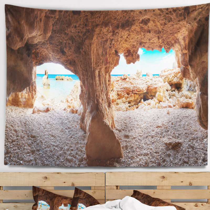 Paysage, tapisserie de Denia Las Rotas, H 68 po x l 80 po