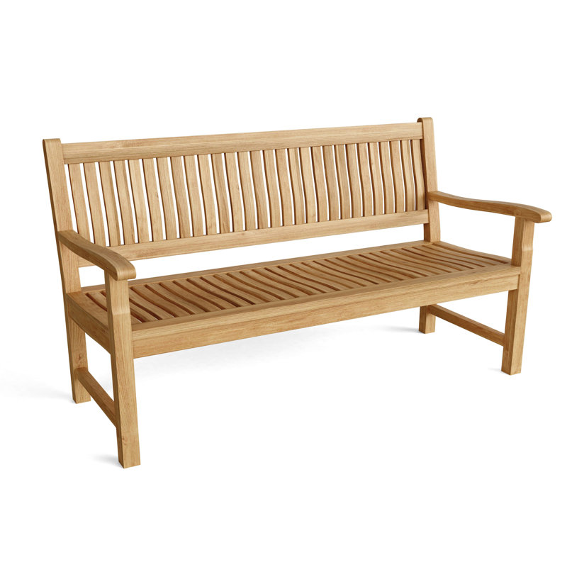 Del-Amo Teak Garden Bench, 35" H x 71" W x 26" D