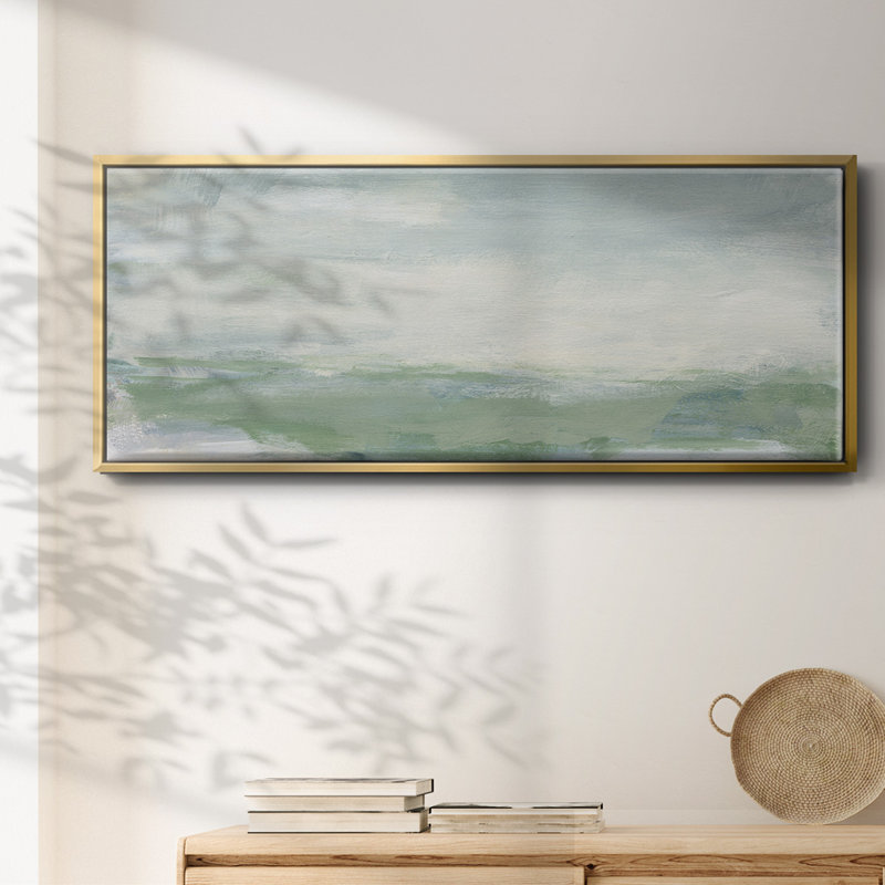 Coastal I- Framed Canvas, 20" H x 50" W