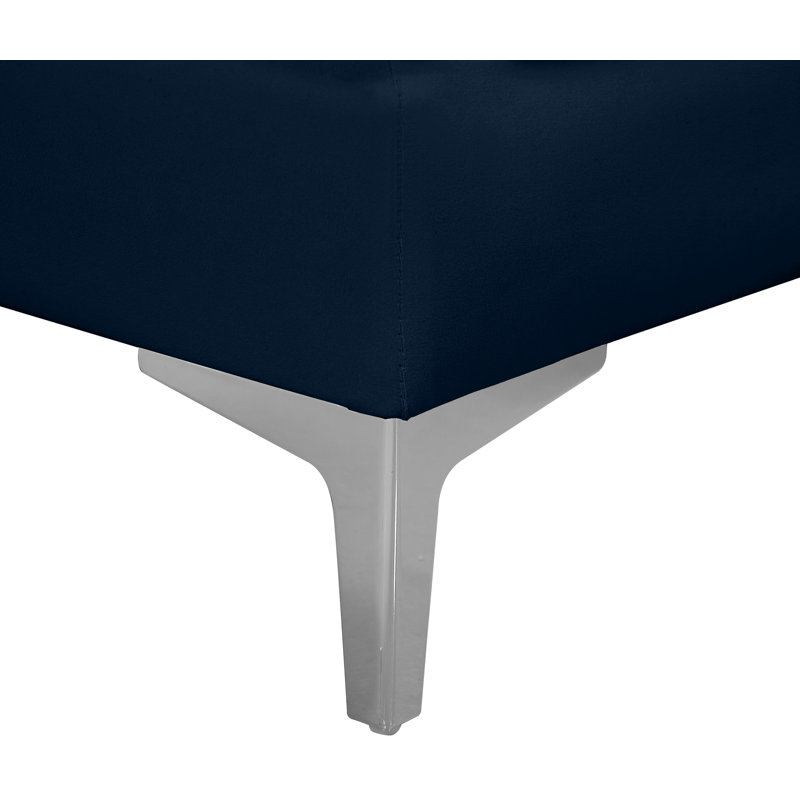 Enson Velvet U-Shaped Sectional Reversible, Navy Velvet