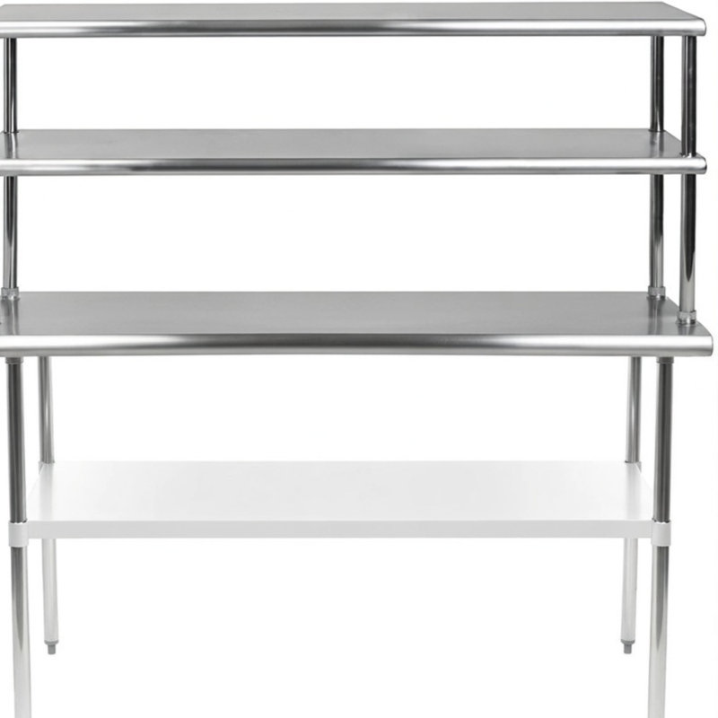 Double tablette en acier inoxydable H 32 po x l 24 po x P 12 po Express KitchQuip, H 32 po x L 24 po x P 12 po