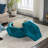 Blue Velvet Polygon Diamond , Versatile Footrest, Seating And Storage, 34"L X 30.5"W 13.5"H, Organize Your Clothing In Living Room Storage Comfortable Footrest Seating,  For Dressing Organization-953123735