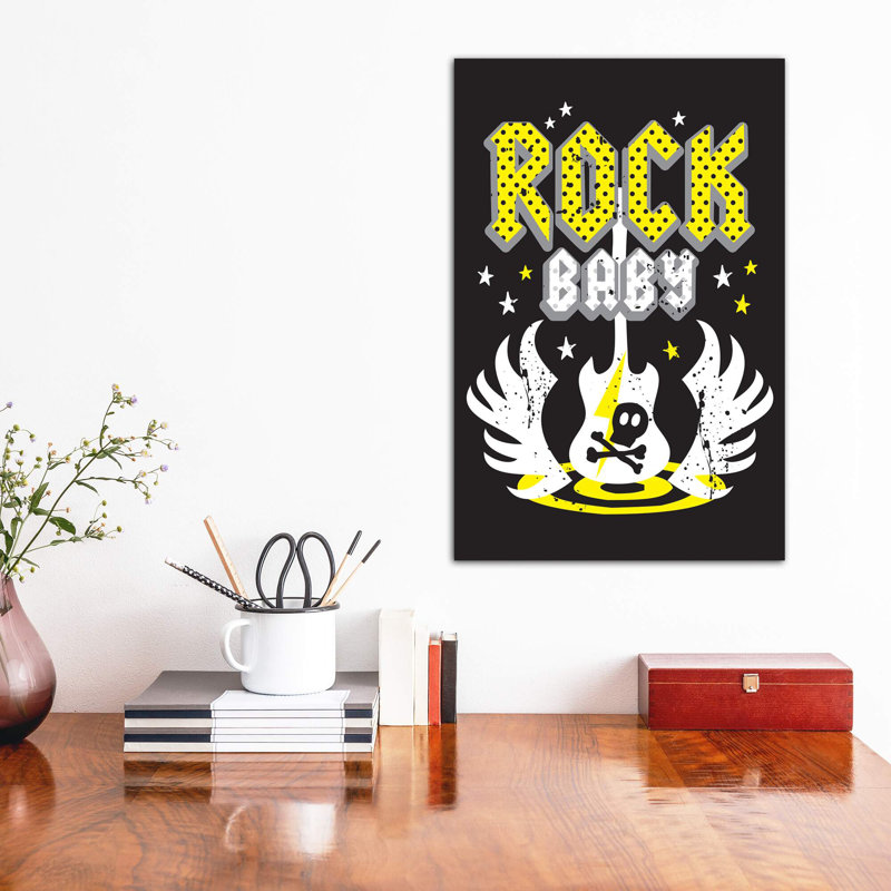 «Little Rock IV» par Lisa White boutons - impression d'art graphique, H 60 po x l 40po x P 1,5 po, Toile tendue, Pas de tapis