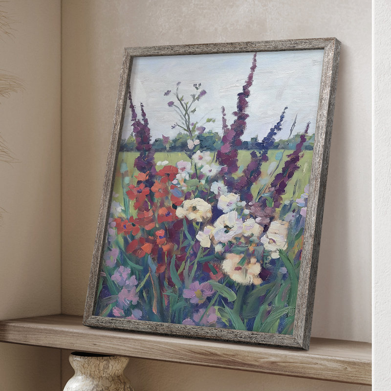 Reproduction encadrée FLORAL Series DCXLIV - bois massif, H 11 po x l 9 po