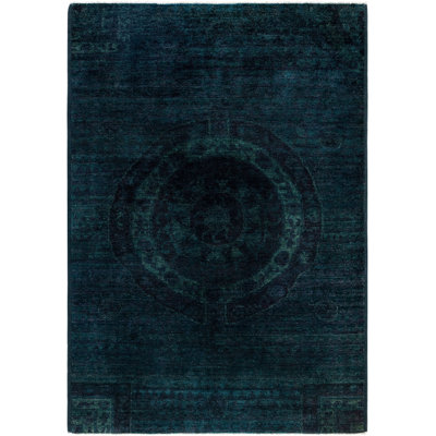 Huckaby One-of-a-Kind 6' 2" X 8' 10" Wool Area Rug Green