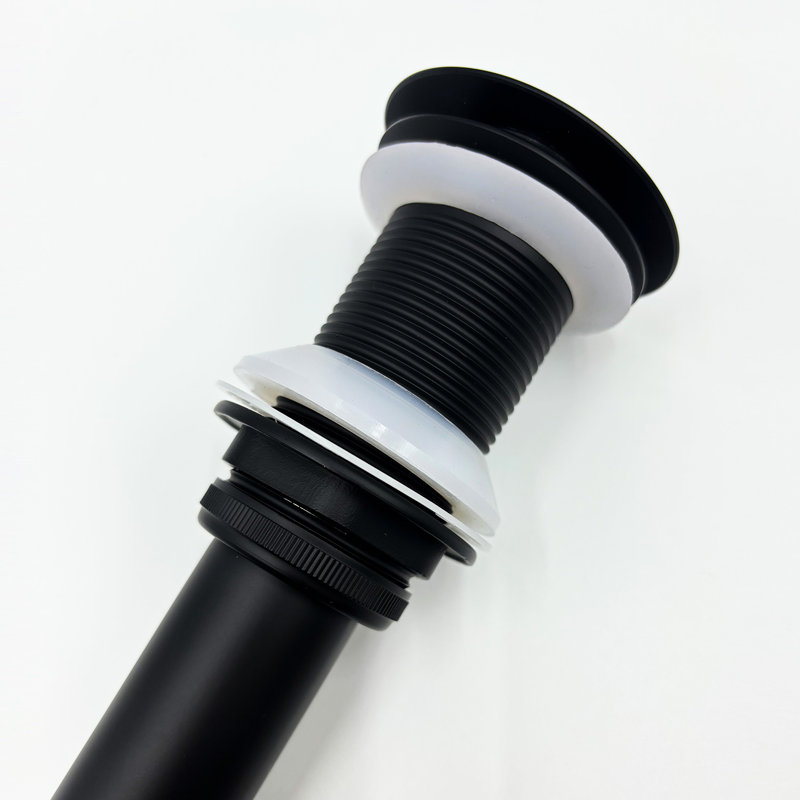 Matte Black Single Handle Waterfall Spout Bathroom Faucet With Pop - Up Drain, Stainless Steel, Stable Water Flow, Quick Installation For Sinks Without Overflow