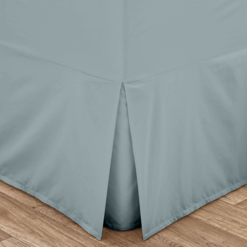Easy Iron Percale Box Pleated Valance Sheet, King (5'), Cream, Box Pleat