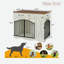 Meuble de rangement pour chien de ferme avec 3 tiroirs et mangeoire amovible