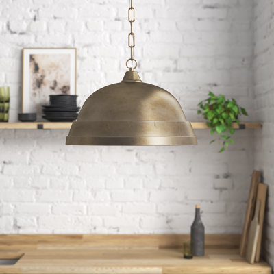 Luminaire suspendu en forme de dôme à 1 lumière Stacy